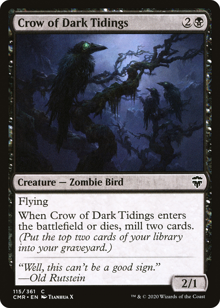 Crow of Dark Tidings (115) - Commander Legends