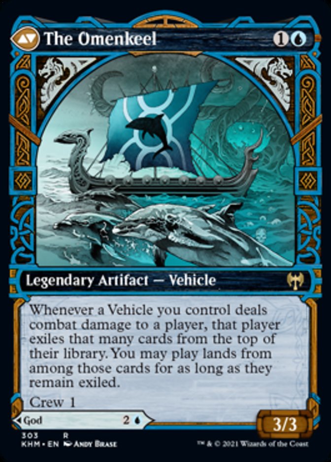 Cosima, God of the Voyage // The Omenkeel (Showcase) (303) Foil - Kaldheim