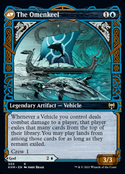 Cosima, God of the Voyage // The Omenkeel (Showcase) (303) Foil - Kaldheim