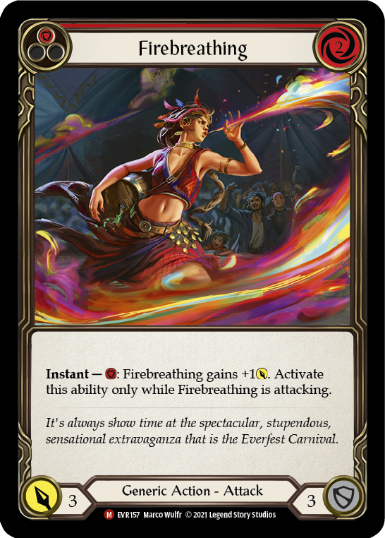 Firebreathing [EVR157] (Everfest)  1st Edition Rainbow Foil | Silver Goblin