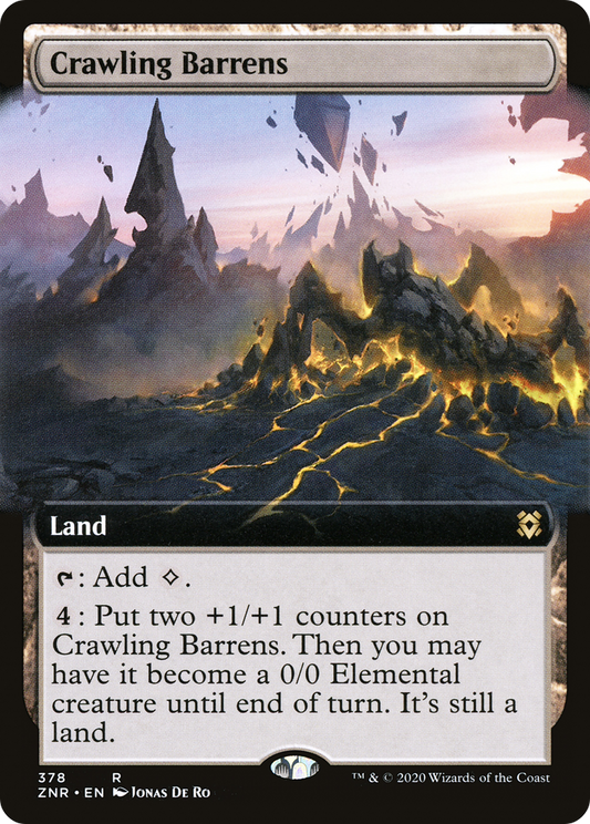 Crawling Barrens (Extended Art) (378) - Zendikar Rising
