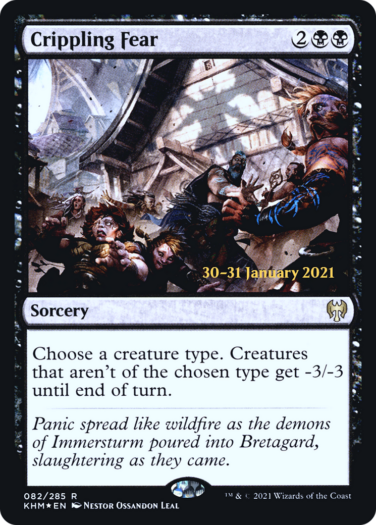 Crippling Fear (082) Foil - Kaldheim Promos