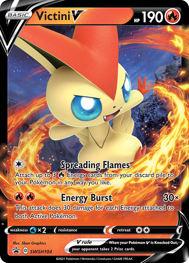 Victini V (SWSH104) [Sword & Shield: Black Star Promos] | Silver Goblin