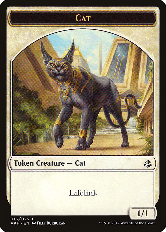 Tah-Crop Skirmisher // Cat Double-Sided Token [Amonkhet Tokens] | Silver Goblin