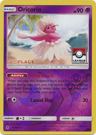 Oricorio (55/145) (League Promo 3rd Place) [Sun & Moon: Guardians Rising] | Silver Goblin