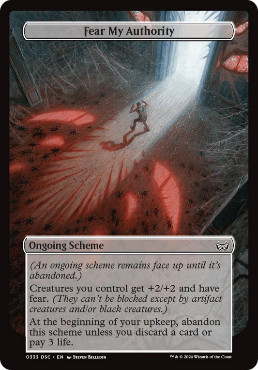 Fear My Authoirty (Full Art) [Duskmourn: House of Horror Commander]