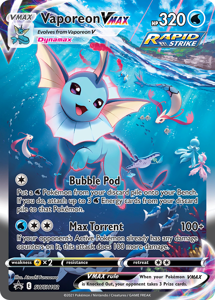 Vaporeon VMAX (SWSH182) (Jumbo Card) [Sword & Shield: Black Star Promos] | Silver Goblin