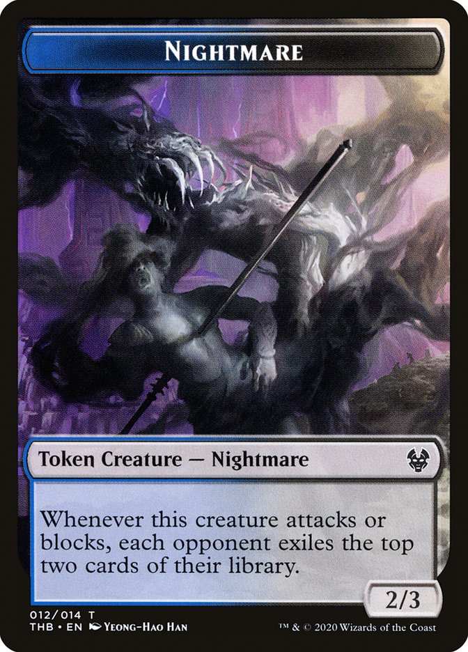 Human Soldier // Nightmare Double-Sided Token [Theros Beyond Death Tokens] | Silver Goblin