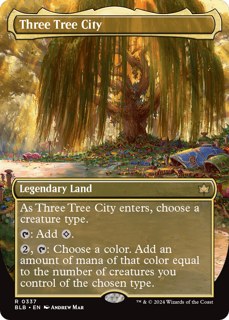 Three Tree City (Borderless) (0337) [Bloomburrow] Foil