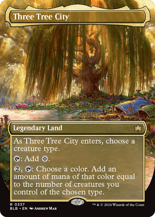 Three Tree City (Borderless) (0337) [Bloomburrow] Foil