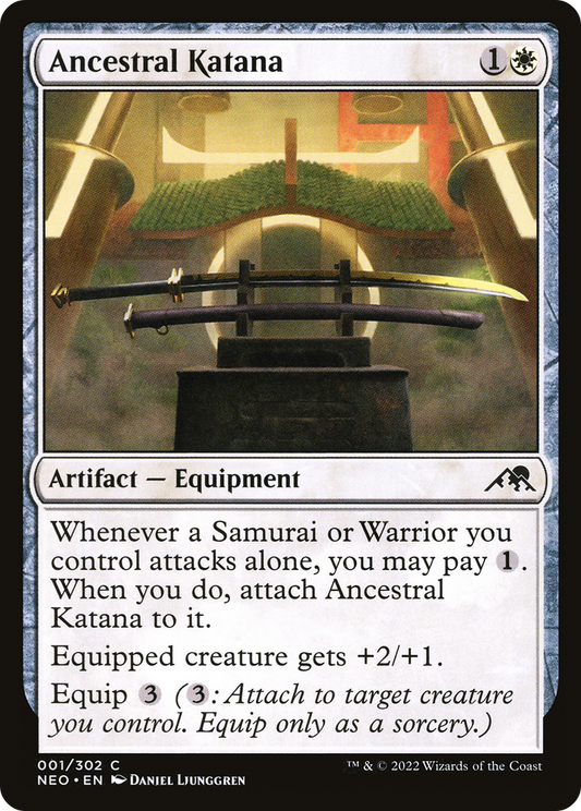 Ancestral Katana (001) Foil - Kamigawa: Neon Dynasty