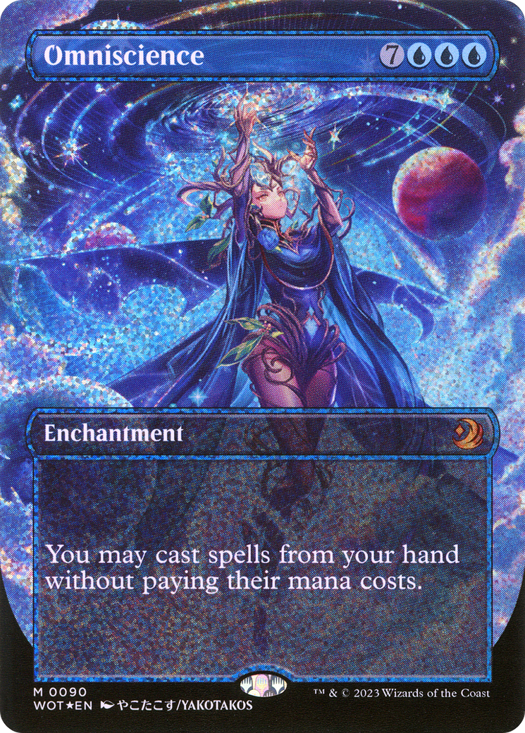 Omniscience (Anime Borderless) (Confetti Foil) (090) Foil - Wilds of Eldraine: Enchanting Tales