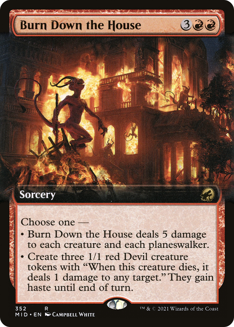 Burn Down the House (Extended Art) [Innistrad: Midnight Hunt] Foil