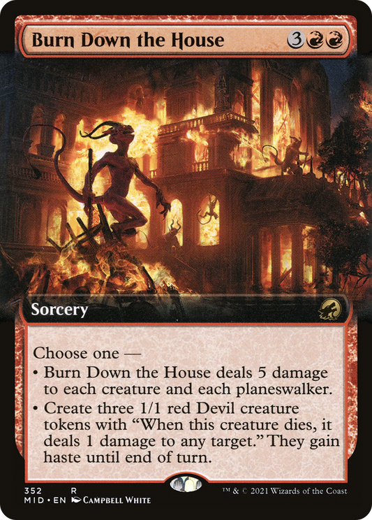 Burn Down the House (Extended Art) [Innistrad: Midnight Hunt] Foil