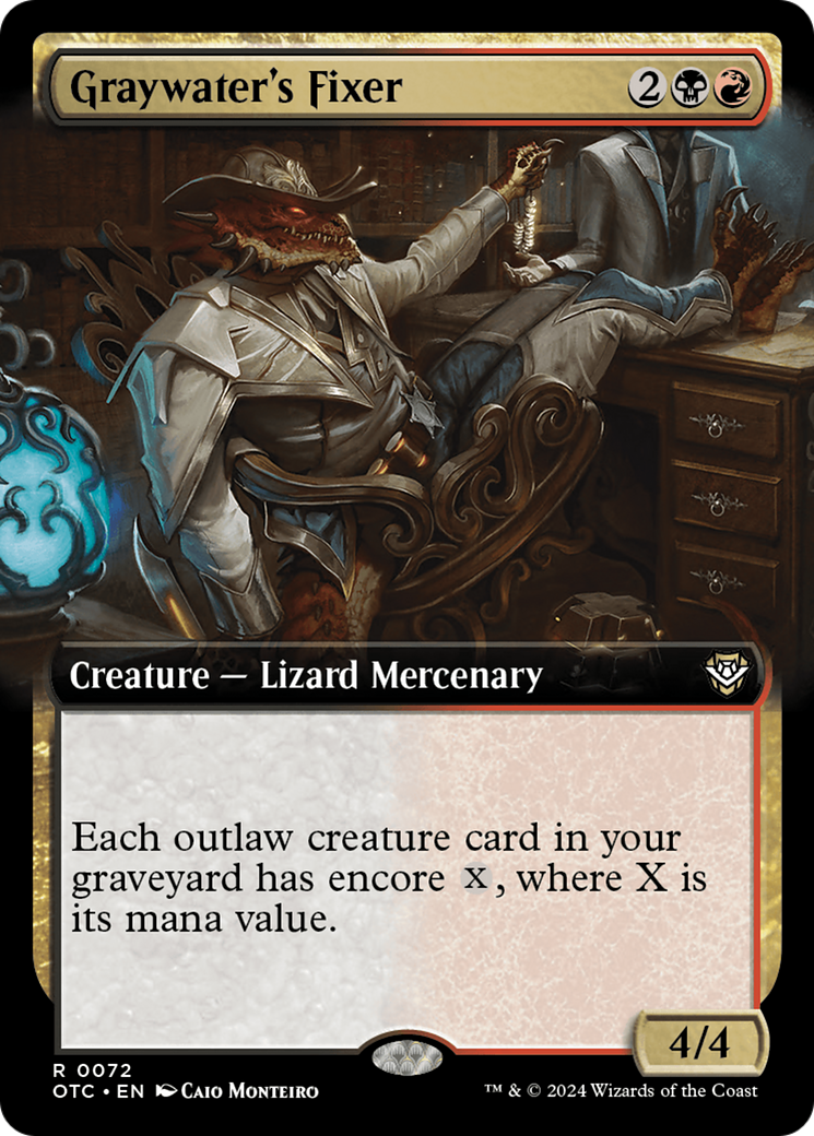 Graywater's Fixer (Extended Art) (072) - Outlaws of Thunder Junction Commander