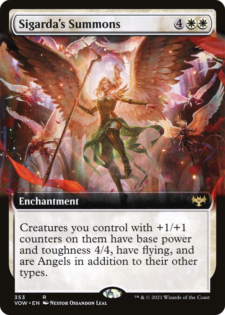 Sigarda's Summons (Extended Art) (353) Foil - Innistrad: Crimson Vow