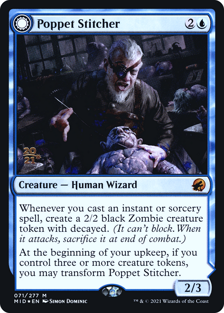 Poppet Stitcher // Poppet Factory (71s) Foil - Innistrad: Midnight Hunt Promos