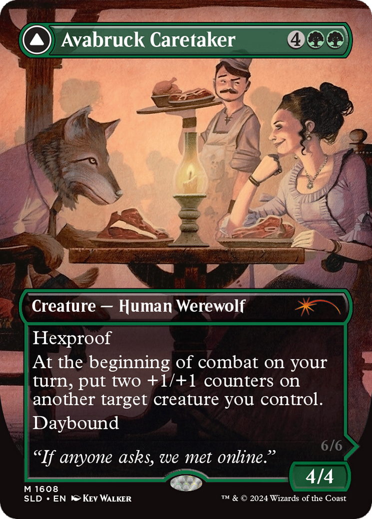 Avabruck Caretaker // Hollowhenge Huntmaster (inverted) (1608) Foil - Secret Lair Drop