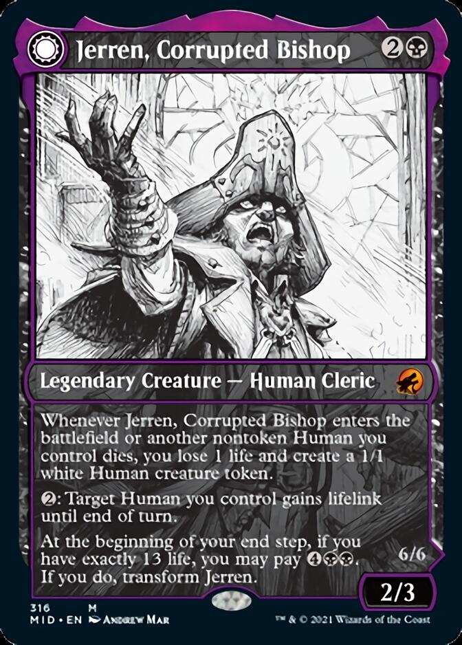Jerren, Corrupted Bishop // Ormendahl, the Corrupter (Showcase) (316) - Innistrad: Midnight Hunt