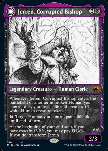 Jerren, Corrupted Bishop // Ormendahl, the Corrupter (Showcase) (316) - Innistrad: Midnight Hunt