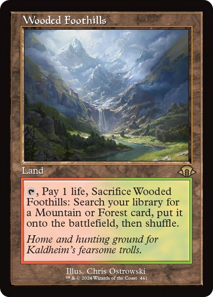 Wooded Foothills (Retro) [Modern Horizons 3] | Silver Goblin