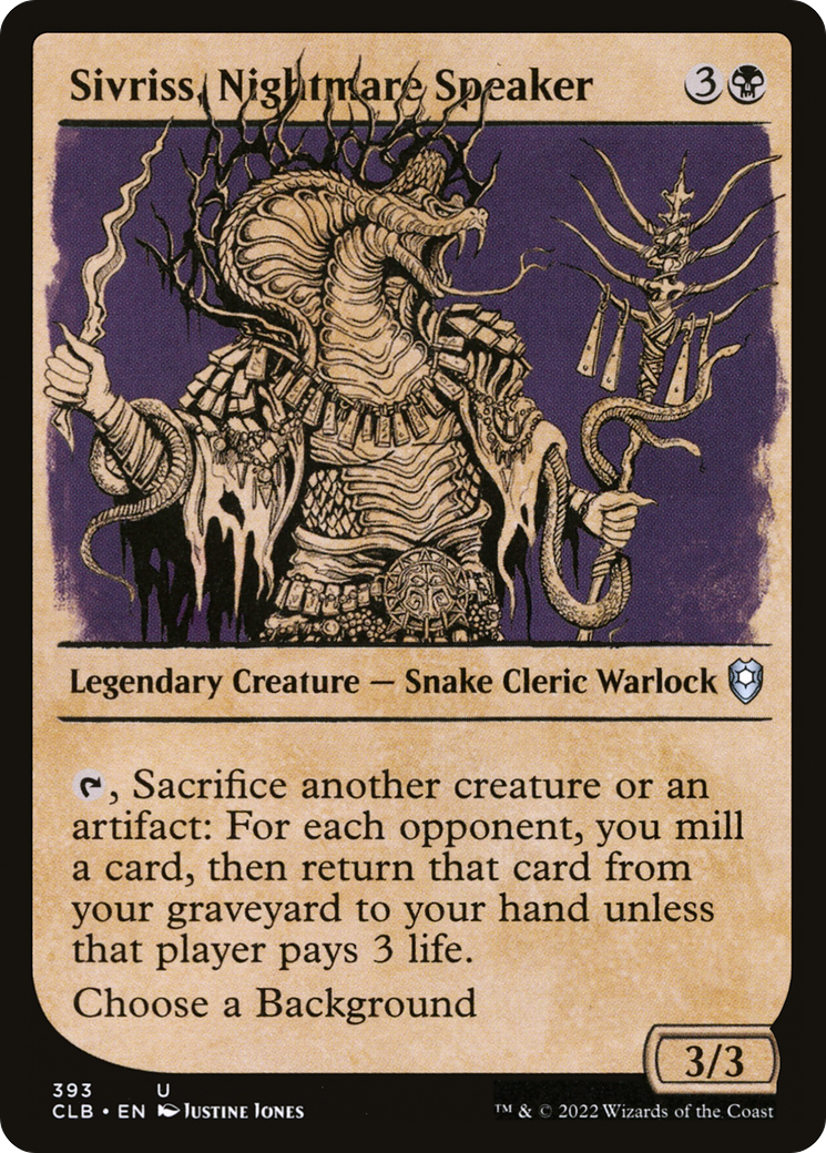 Sivriss, Nightmare Speaker (Showcase) (393) - Commander Legends: Battle for Baldur's Gate