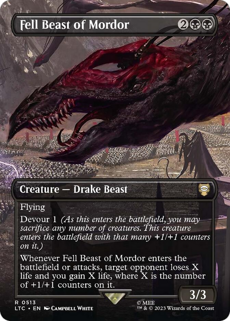 Fell Beast of Mordor (Borderless) (513) Foil - Tales of Middle-earth Commander