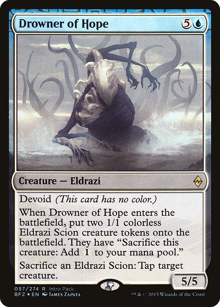 Drowner of Hope (057) Foil - Battle for Zendikar Promos