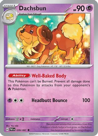 Dachsbun (39) Reverse Holofoil - Paldean Fates