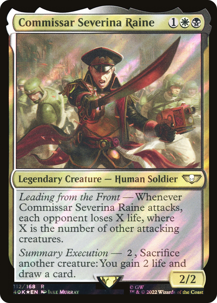 Commissar Severina Raine (112) Surge Foil - Warhammer 40,000 Commander