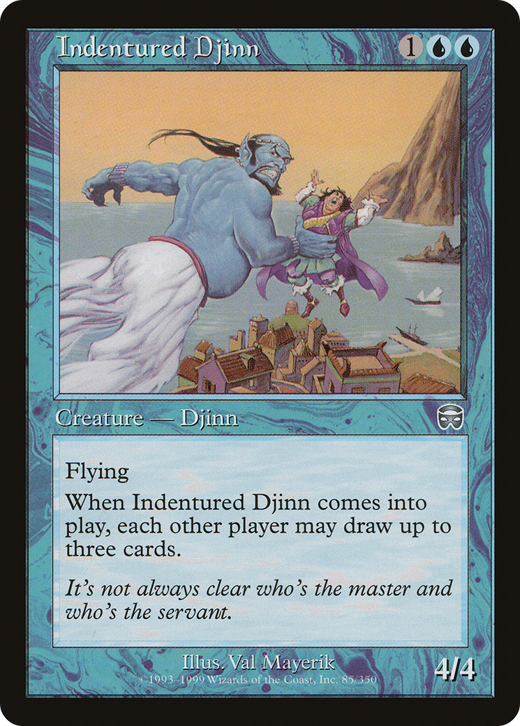 Indentured Djinn [Mercadian Masques] | Silver Goblin