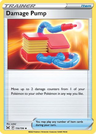 Damage Pump (156) Reverse Holofoil - Lost Origin