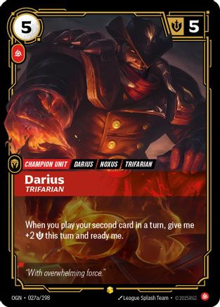 Darius – Trifarian (Alternate Art) (027a) Foil - Origins