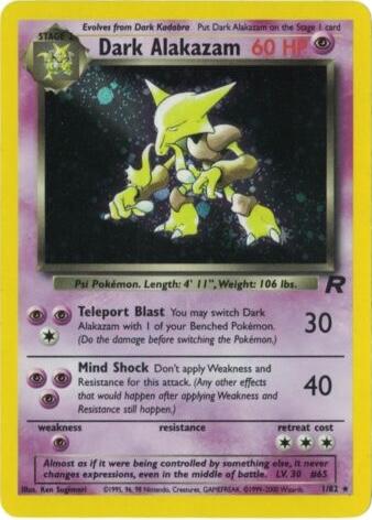 Dark Alakazam (1) (Unlimited) Holofoil - Team Rocket