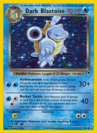 Dark Blastoise (4) Holofoil - Legendary Collection