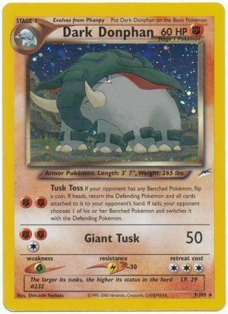 Dark Donphan (3) (Unlimited) Holofoil - Neo Destiny
