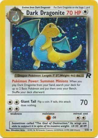 Dark Dragonite (5) (Unlimited) Holofoil - Team Rocket