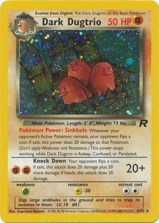 Dark Dugtrio (6) (Unlimited) Holofoil - Team Rocket
