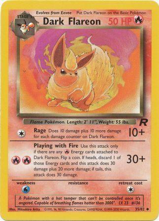Dark Flareon (35) (Unlimited) - Team Rocket