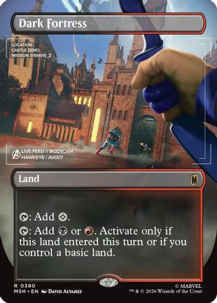 Dark Fortress (Borderless) (380) Foil - Marvel Super Heroes