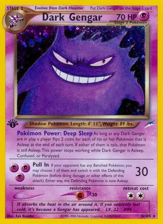 Dark Gengar (6) (1st Edition) Holofoil - Neo Destiny