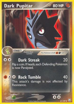 Dark Pupitar (41) Reverse Holofoil - Team Rocket Returns