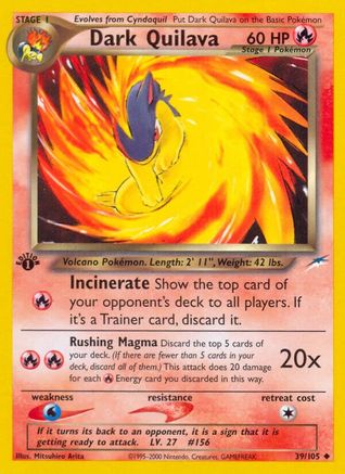 Dark Quilava (39) (1st Edition) - Neo Destiny