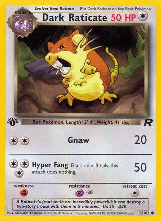 Dark Raticate (51) (1st Edition) - Team Rocket