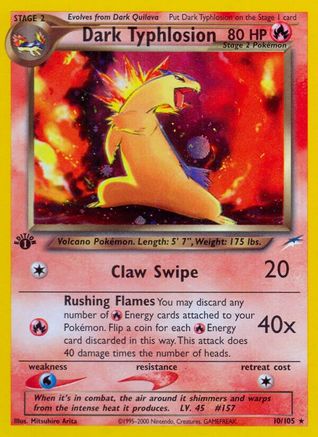 Dark Typhlosion (10) (1st Edition) Holofoil - Neo Destiny