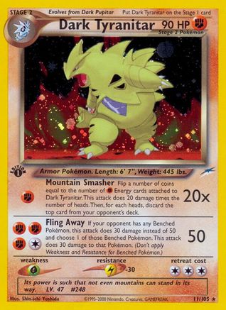 Dark Tyranitar (11) (Unlimited) Holofoil - Neo Destiny