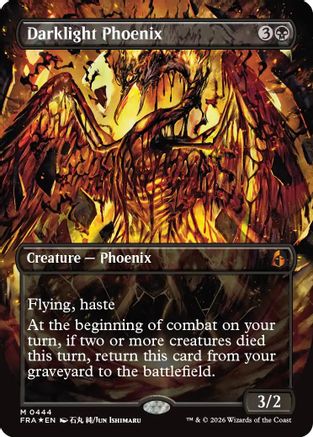 Darklight Phoenix (Borderless) (Secret Lair Bundle) (444) Foil - Reality Fracture