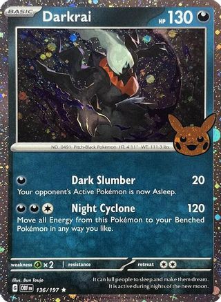 Darkrai (Cosmos Holo) (136) Holofoil - Trick or Trade BOOster Bundle