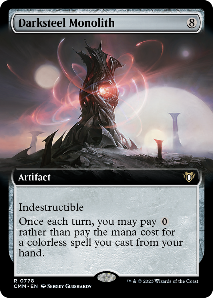 Darksteel Monolith (Extended Art) (778) Foil - Commander Masters