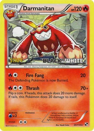 Darmanitan (Prerelease) [Staff] (25) Holofoil - Black Star Promos